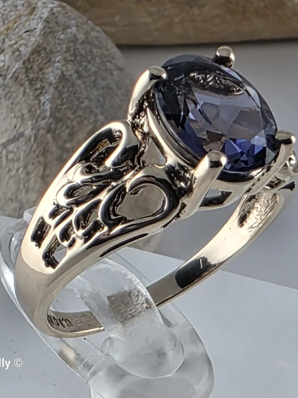 10K Yellow Gold Tanzanite Gemstone Cocktail Ring Size 6 - Solid Gold! 👌🎁